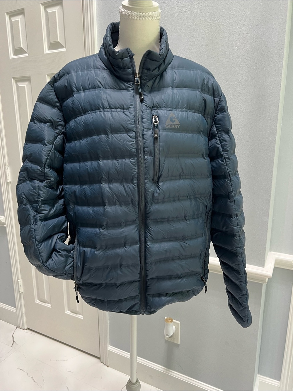 Gerry Weber Men's Slate Blue Quilted Puffer Jacket